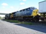 1 CSX CW44-6's lead an EB TOFC about to activate the Syracuse Detector